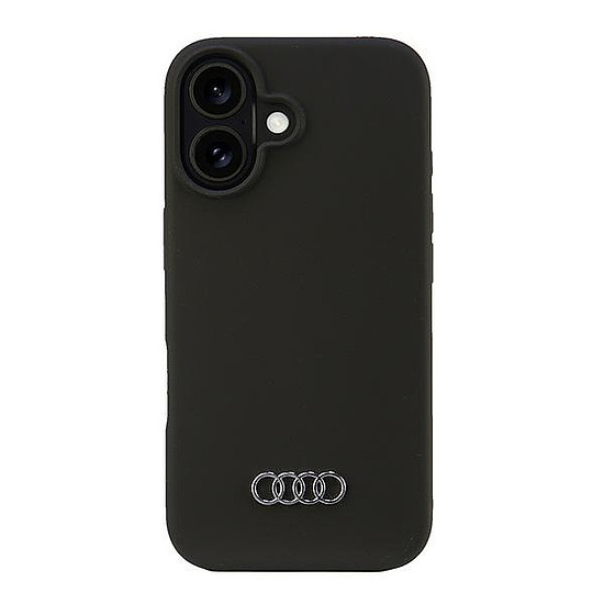 Audi szilikon tok iPhone 16 6.1" fekete/fekete keménytok AU-LSRIP16-Q3/D1-BK