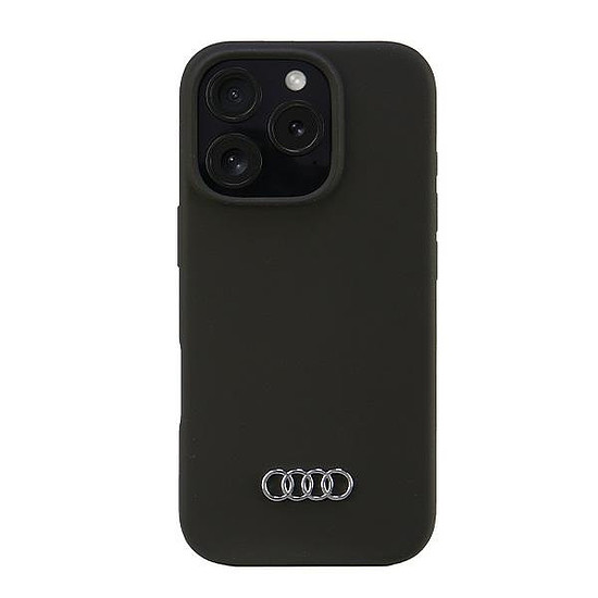 Audi szilikon tok iPhone 16 Pro 6.3" fekete/fekete keménytok AU-LSRIP16P-Q3/D1-BK