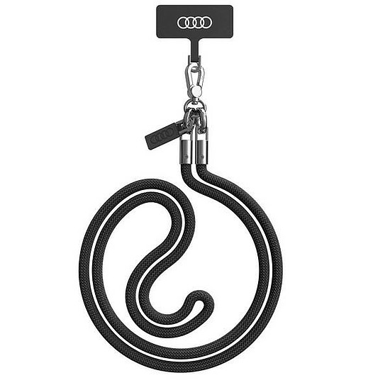 Audi Univerzális Keresztpántos Póráz 120cm x 6mm - Fekete