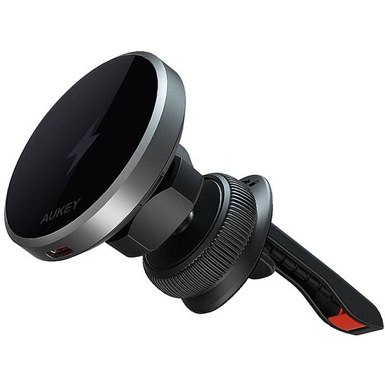 Autós telefontartó Aukey HD-MC13, töltővel 15W Qi2 (fekete)
