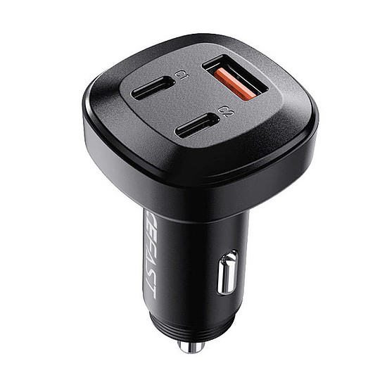 Autós töltő Acefast B3, 66 W, 2x USB-C + USB, fekete