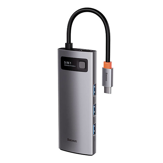Baseus adapter 5 az 1-ben USB-C hub 3x USB 3.0 + HDMI + USB-C PD (WKWG020013)