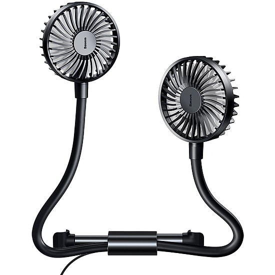 Baseus Blustery autós ventilátor fejtámlához, USB (fekete)