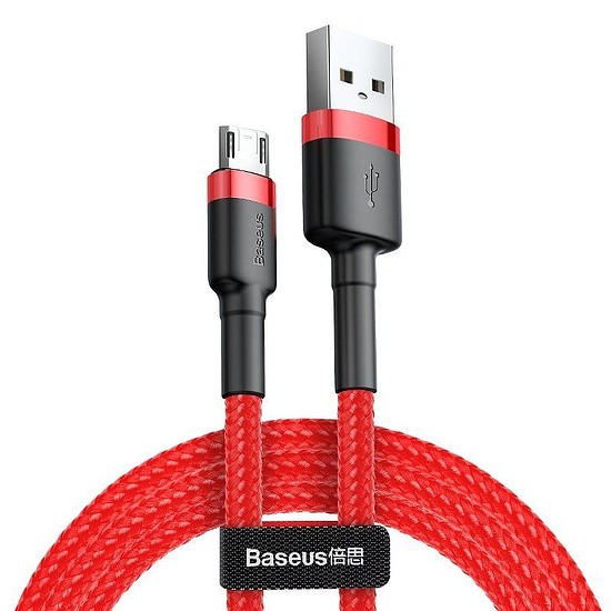 Baseus Cafule 2.4A USB-Micro USB kábel 1m, piros (CAMKLF-B09)