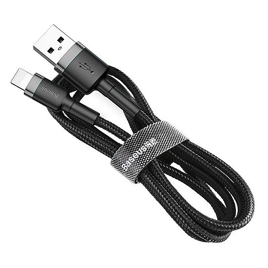 Baseus Cafule 2A 3m Lightning USB-kábel, szürke-fekete (CALKLF-RG1)