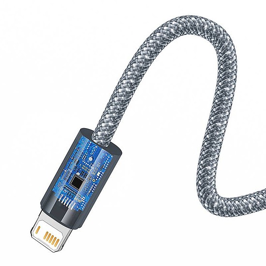 Baseus Dynamic Series USB-kábel a Lightninghez, 2.4A, 1m, szürke (CALD000416)
