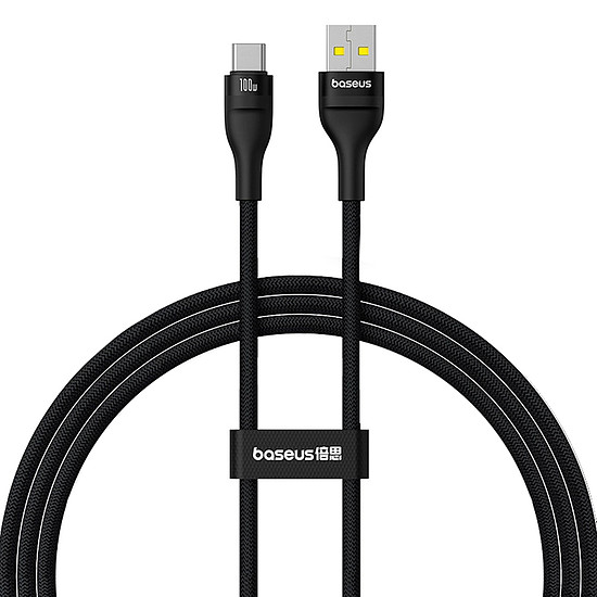 Baseus Flash 2 USB-A / USB-C kábel 100W 1 m - fekete