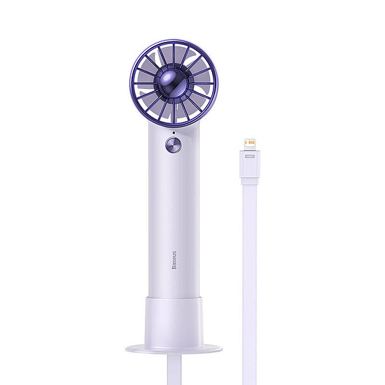 Baseus Flyer Turbine hordozható kézi ventilátor + Lightning kábel, lila (ACFX010005)