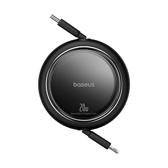 Baseus Free2Pull USB-C / Lightning kábel, visszahúzható, 20W, 1m - fekete