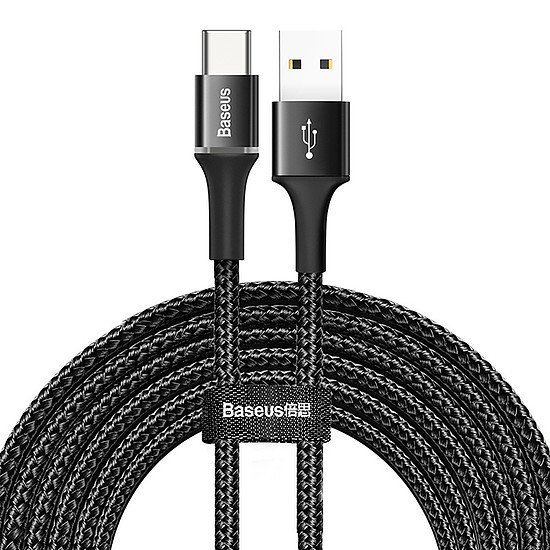 Baseus Halo USB-A - USB-C 2A kábel 3m - fekete