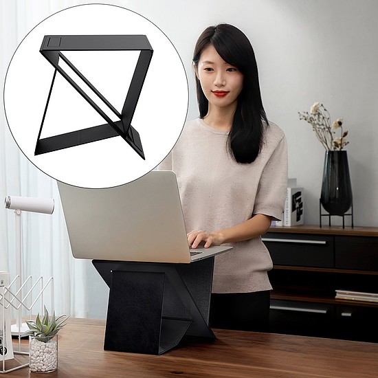 Baseus összecsukható magasan álló laptopállvány 16" állítható magasságú fekete (SUZB-A01)