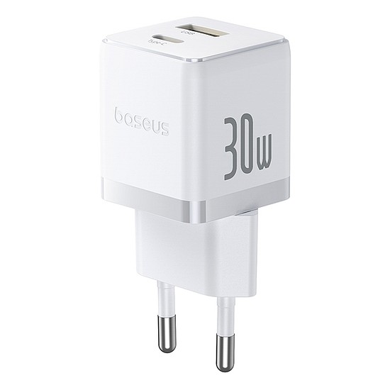 Baseus Palm 30W USB-C USB-A fali töltő - fehér