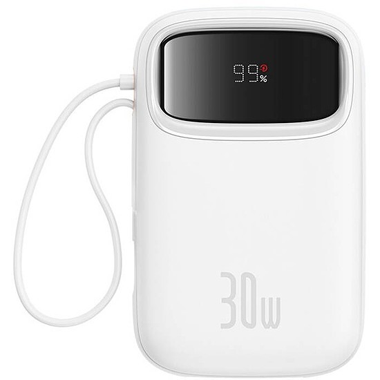 Baseus QPow 2 powerbank, 10000mAh, 30W, 2xUSB-C fehér (P10055008213-00)