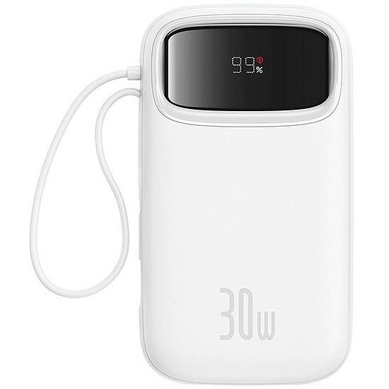 Baseus QPow 2 powerbank, 20000mAh, 30W, 2xUSB-C fehér (P10055009213-00)