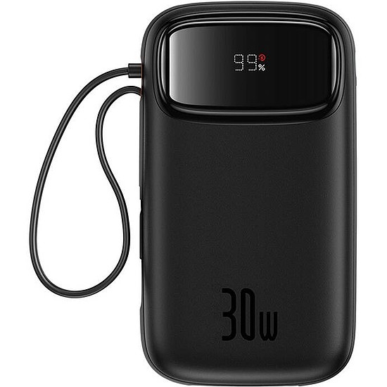 Baseus QPow 2 powerbank, 20000mAh, 30W, 2xUSB-C fekete (P10055009113-00)