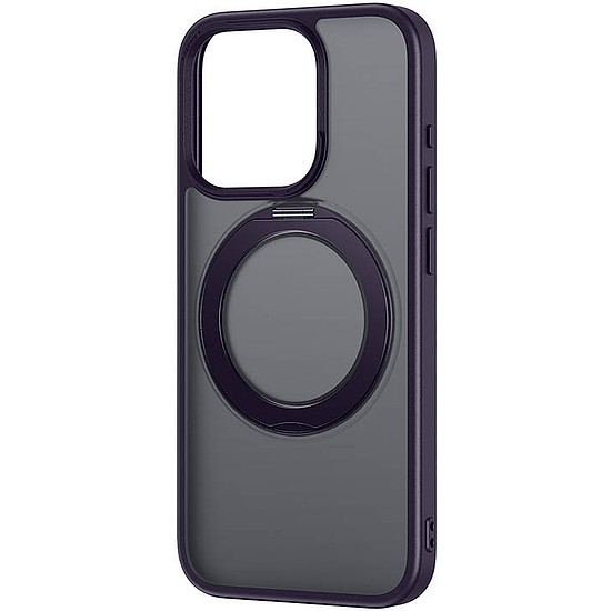 Baseus SkyRing mágneses telefontok állvánnyal iP 14 Pro Maxhez + edzett üveg és tisztítókészlet lila (P60161005511-02)