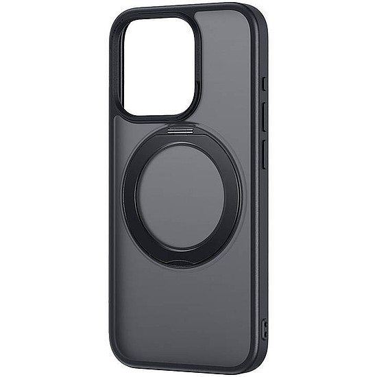 Baseus SkyRing mágneses telefontok állvánnyal iP 15 Pro + edzett üveggel és tisztítókészlettel fekete (P60161006101-05)