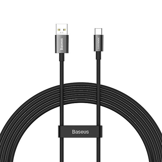 Baseus Superior Series USB - USB-C kábel, 65W, PD, 2m, fekete (CAYS001001)