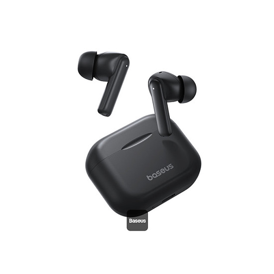 Baseus - Vezeték nélküli fülhallgató Bowie E17 (A00072200113-Z1) - Bluetooth 5.3, True Wireless, Dual-Mic ENC, zsinórral - Fekete (KF2331294)