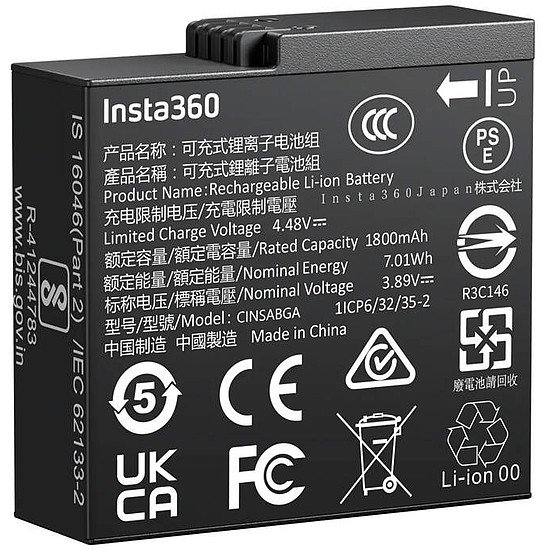 Bateria do Insta360 Ace Pro 2/Ace Pro/Ace Pro/Ace akkumulátor (CINSABGA)