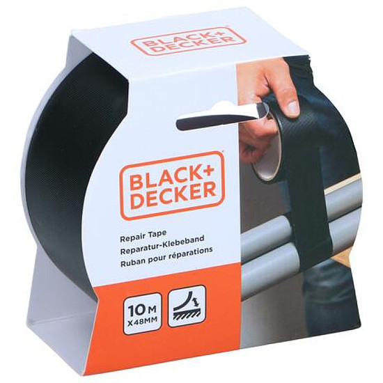 BLACK+DECKER Duct Tape 48mmx10mtr fekete, 130 micron (BXPATA7010)