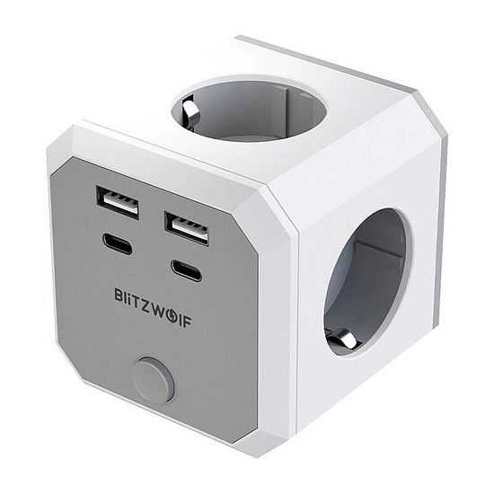 BlitzWolf BW-EC2 8 az 1-ben aljzat (4xAC / 2x USB-A / 2x USB-C)