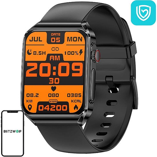 BlitzWolf BW-HL6 okosóra fekete szilikon (BW-HL6 Black Silicon)