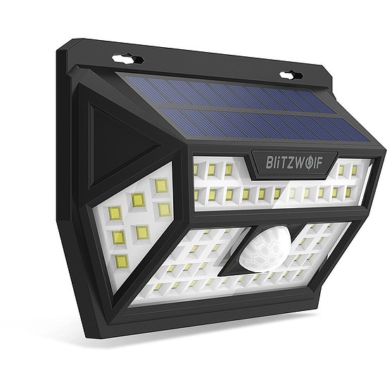 Blitzwolf BW-OLT1 kültéri napelemes LED lámpa mozgás- és szürkületérzékelővel, 2200mAh (BW-OLT1)