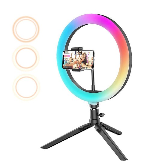 Blitzwolf BW-SL5 telefonállvány / asztali állvány RGB LED lámpával (BW-SL5)