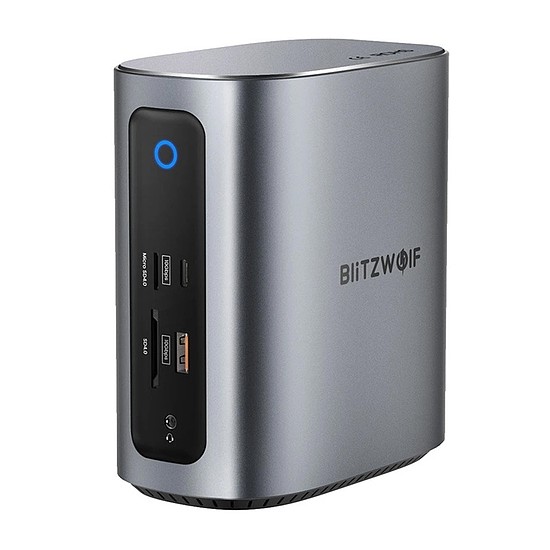 BlitzWolf BW-TH15 17 az 1-ben dokkolóállomás 2xHD+DP+4xC+3xUSB 3.0+USB 3.1+C 3.2+C PD+RJ45+micro SD+SD+3.5mm audio