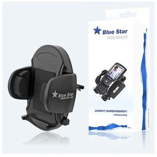 Blue Star szellőzőrácsra rögzíthető univerzális autós telefon/gps tartó (BS029597)
