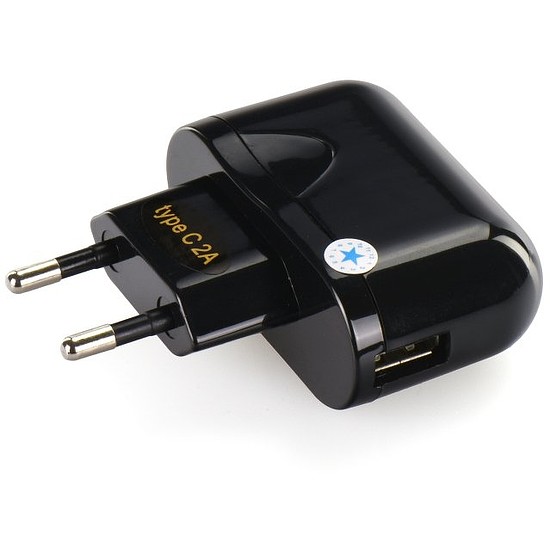 BlueStar Univerzális utazó hálózati töltő + 2A USB Type-C kábel (BS373311)