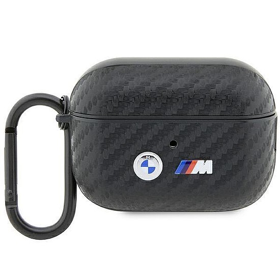 BMW BMAP2WMPUCA2 AirPods Pro 2 generációs borító fekete/fekete Carbon Double Metal Logó