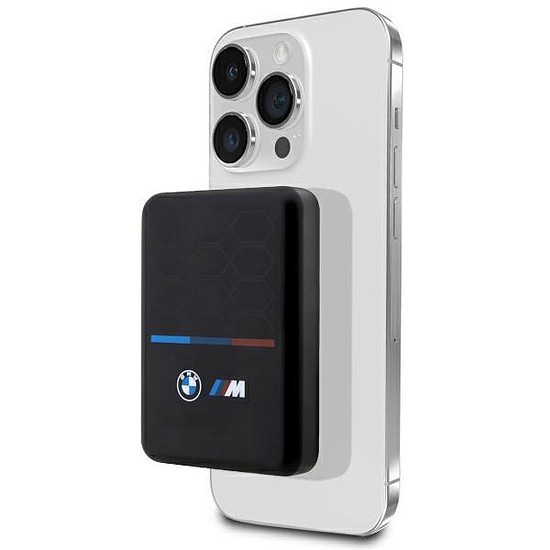 BMW Induktív Power Bank BMPBMS3K22PGVK 5W 3000mAh + fekete/fekete kábel M Collection MagSafe