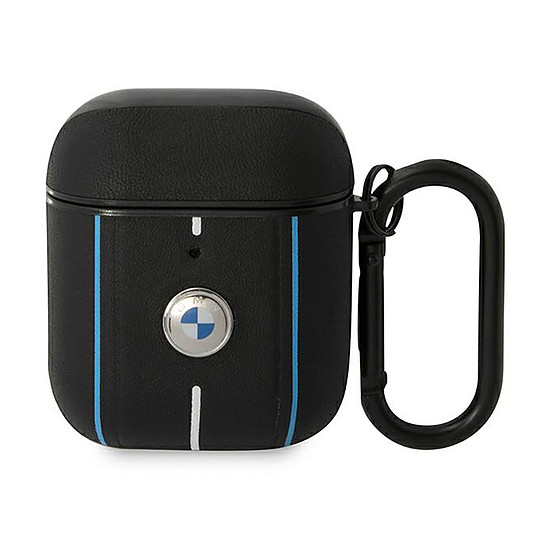 BMW Leather Color Lines - tok Apple AirPods 1/2 gen fekete számára (BMA222RVSK)