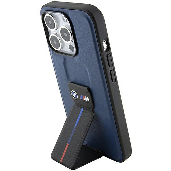 BMW M Grip Stand kétszínű tok iPhone 15 Pro-hoz - sötétkék
