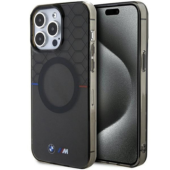 BMW mintás MagSafe tok iPhone 15 Pro Maxhoz - szürke