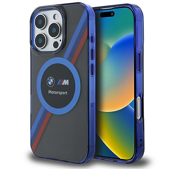 BMW Motosport IML Circle MagSafe tok iPhone 16 Próhoz - fekete