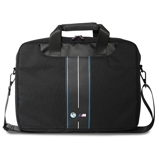 BMW Nylon Blue Stripe - laptoptáska 16" fekete (BMCB15COMPVSKL)