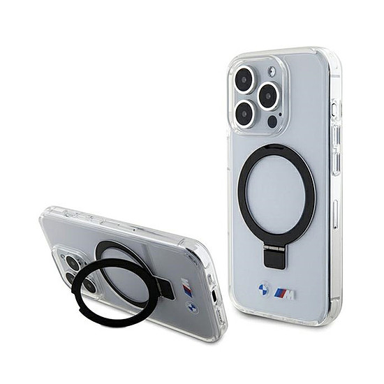 BMW Ring Stand M Collection MagSafe - iPhone 15 Pro tok átlátszó (BMHMP15LURST)