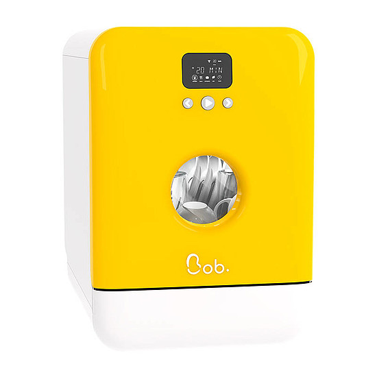 Bob Daan Tech kompakt mini asztali mosogatógép, fehér-sárga (wh-yellow)