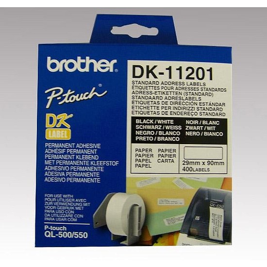 Brother DK-11201 etikett címke 29mm x 90mm 400 db