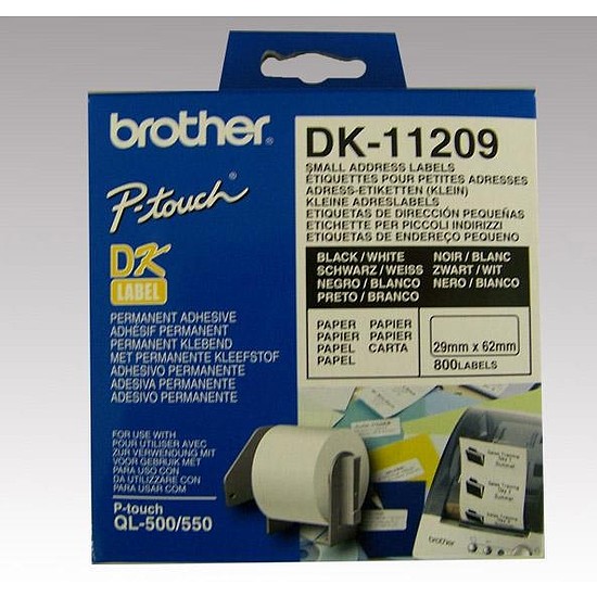 Brother DK-11209 etikett címke 29mm x 62mm 800 db