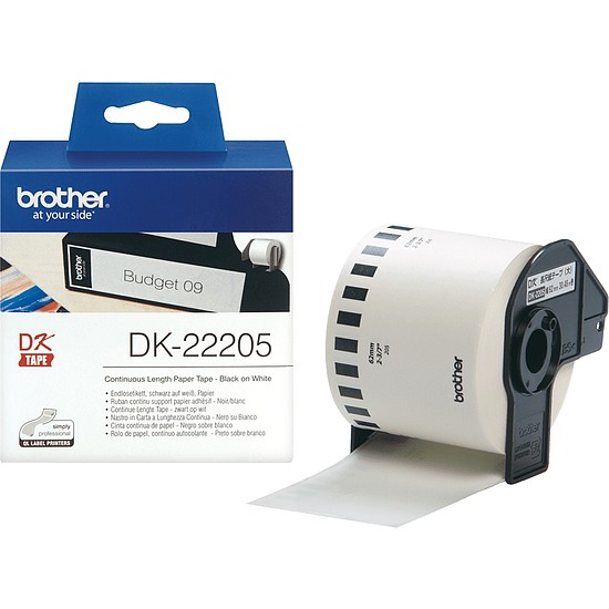 Brother DK-22205 papírtekercs 62mm x 30,48m fehér