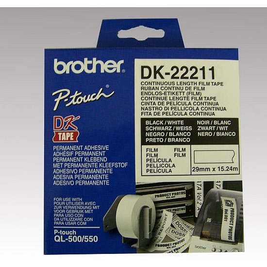 Brother DK-22211 filmszalag 29mm x 30,48m fehér