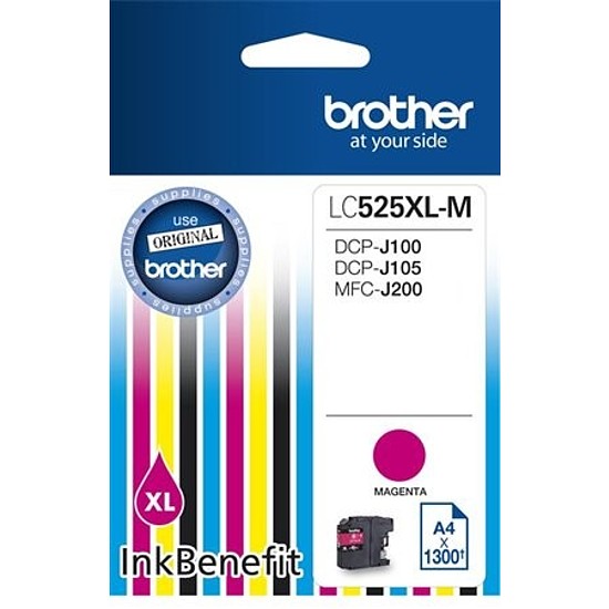 Brother LC525XL Magenta tintapatron eredeti DCP-J100/J105 MFC-J200 InkBenefit