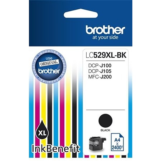 Brother LC529XL Black tintapatron eredeti DCP-J100/J105 MFC-J200 InkBenefit