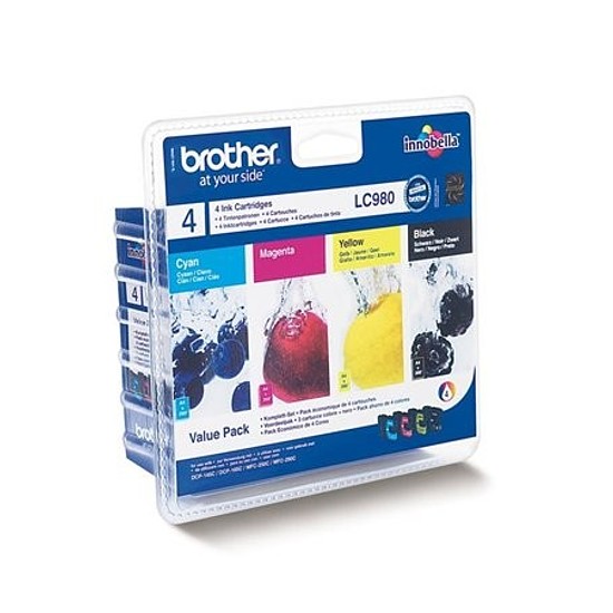 Brother LC980 Multipack Black Cyan Magenta Yellow tintapatron eredeti