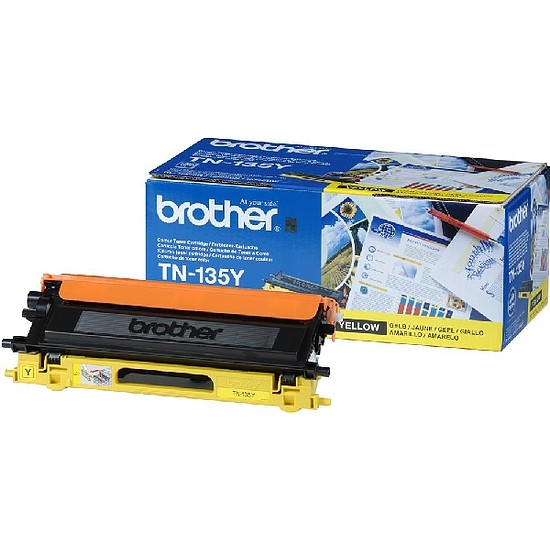 Brother TN-135 lézertoner eredeti Yellow 4K