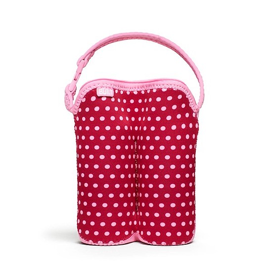 BUILT Bottle Buddy két palack táska tartóval Baby Pink Mini Dots (BBY-BBD2-BMD)